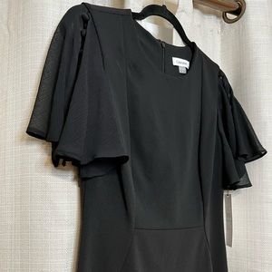 Gorgeous Flounce Sleeve Calvin Klein Black Dress BOGO-READ DESCRIPTION